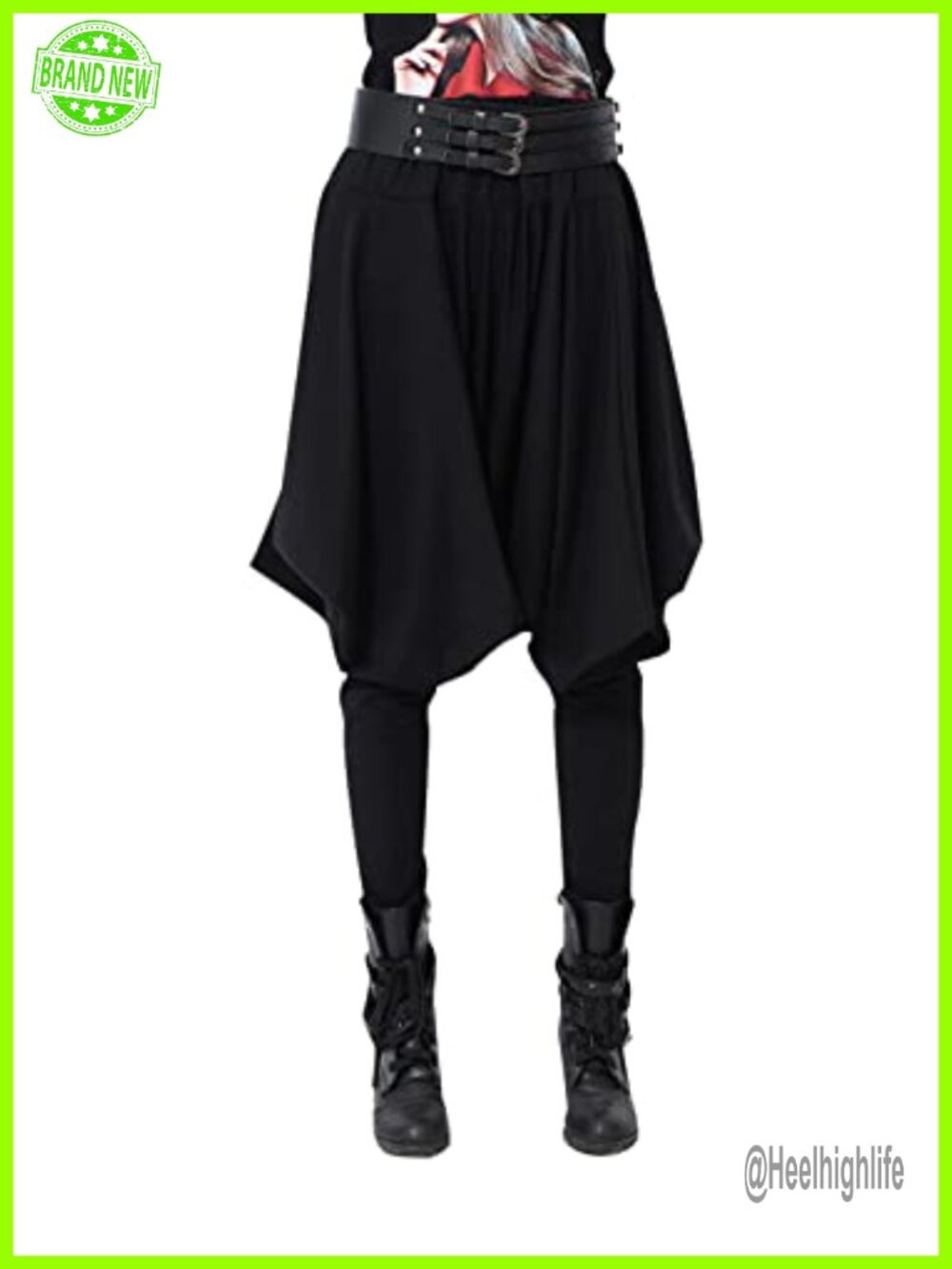 Women Casual Loose Baggy Elastic Waist Harem Pants